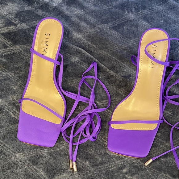 SIMMI Shoes “ Jessy” Violet Lace Up Sandal US 8 | UK6 - Picture 3 of 10